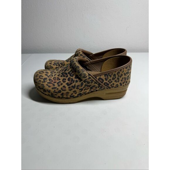 Dansko Leopard Print Clogs in Brown - Picture 7 of 16